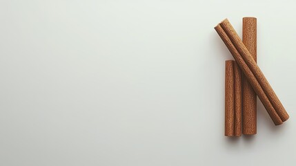 Three cylindrical wooden objects arranged on a light background.