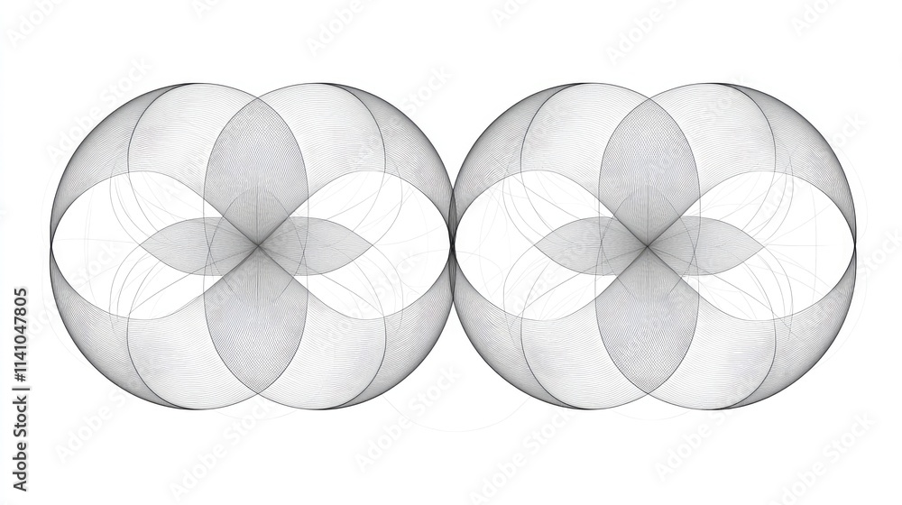 Aufkleber abstract geometric design featuring overlapping circular patterns.