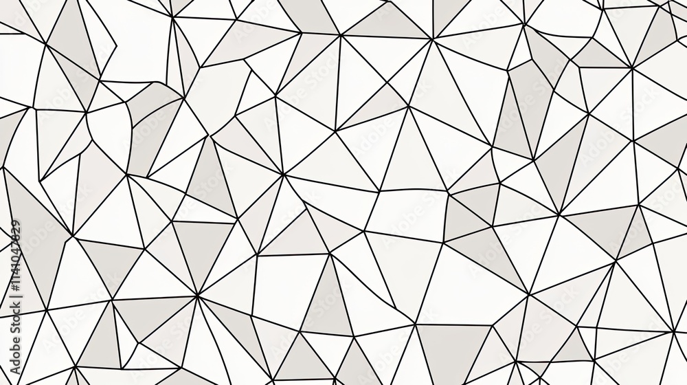 Aufkleber abstract geometric pattern featuring interconnected triangles in a light color scheme.
