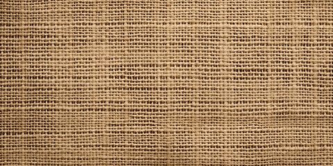 Detailed Close-Up of Coarse Woven Burlap Fabric