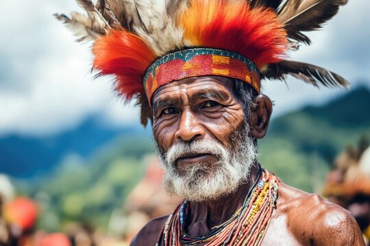 Dani tribes at Baliem Valley Festival in West Papua  Indonesia.