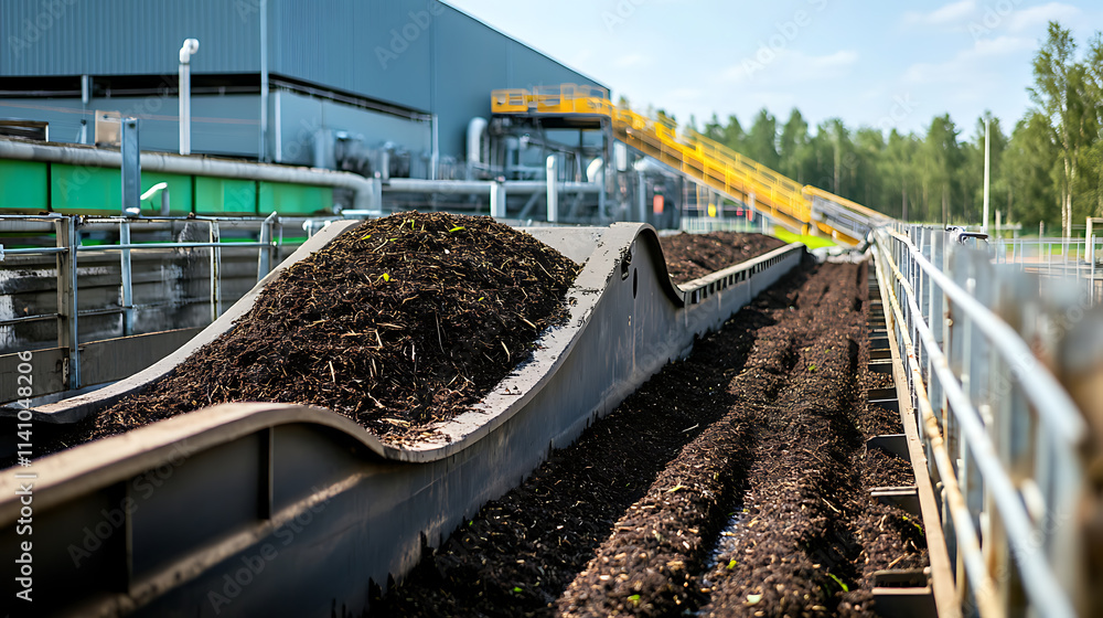 Poster conveyor system transports biomass to pyrolysis reactor for biochar production