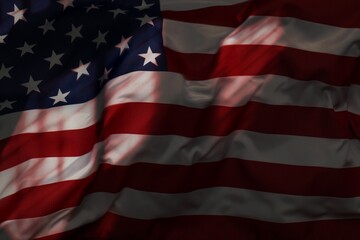 Obraz premium American flag and glitter fireworks bokeh background