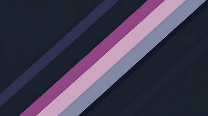 Obraz premium Dark blue background with diagonal stripes of dark navy and light purple in a simple flat design