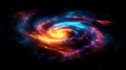 Obraz premium Dazzling cosmic vortex with vibrant energy