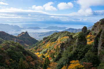 寒霞渓　四望頂から紅葉狩り　（香川県　小豆島）