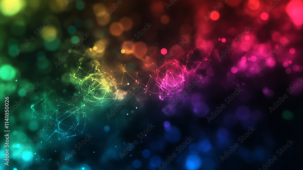Poster digital background, can be used in the description of network abilities, technological processes, di