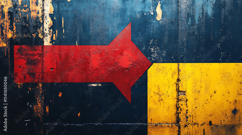 Poster digital arrow pointing forward
