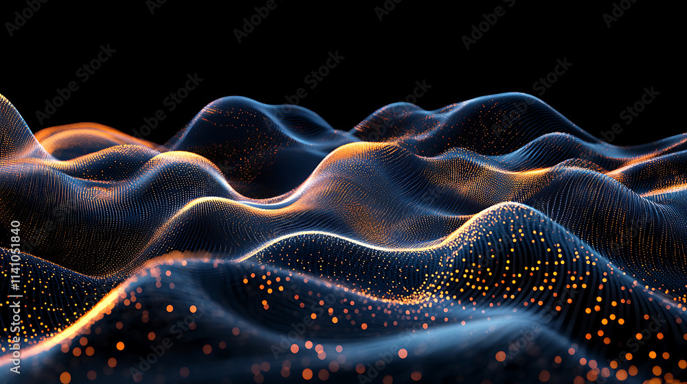 Poster dynamic motion light trails in a futuristic technology pattern with modern abstract high-speed movem