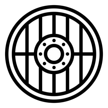 recommend clip art: Viking Shield outline icon for protection warrior