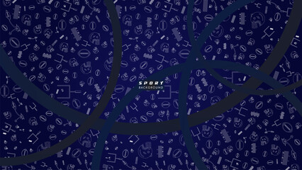 Abstract futuristic geometric seamless pattern isolated dark blue background. design template suitable for sport background, 
football, game banner, olympic sport poster and wallpaper