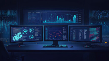 An automated data management system that connects kpis and indicators to the database for reporting, a computerized business analysis system that uses intelligent ai robots to analyze data