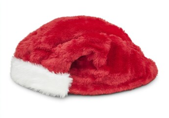 red santa claus hat isolated