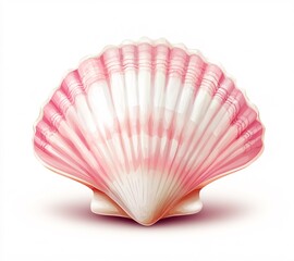 Fototapeta premium seashell isolated on white background
