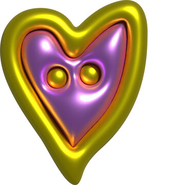 Naklejki heart of golden metal