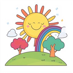 Fototapeta premium sun and tree