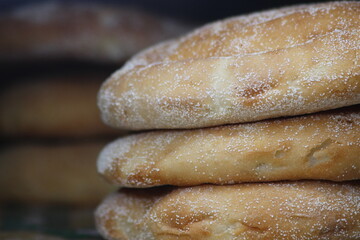 Traditional Moroccan Bread, Khobz Close Up