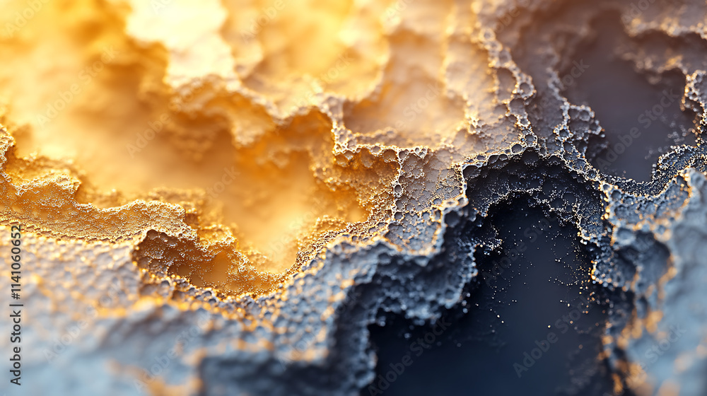 Aufkleber beautifully generated mandelbrot fractals in vibrant colors of gold, silver, black and natural color