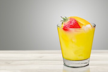 Tasty sweet Strawberry cocktaile drink.
