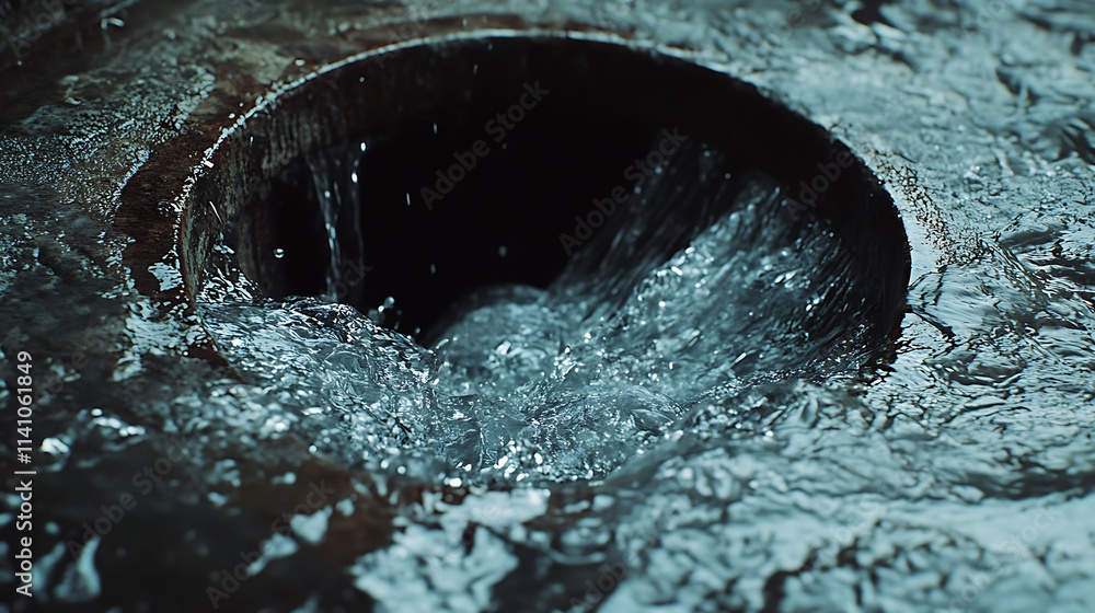 Poster A clogged drain overflowing with debris indicates a blockage in critical systems