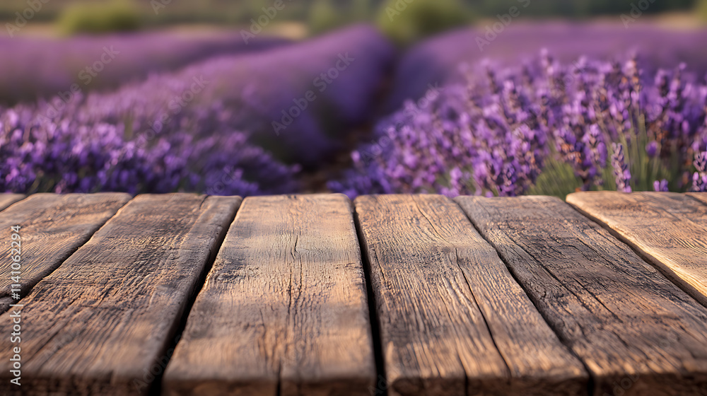 Poster a close up of a rustic empty wooden table with blurred barbershop background