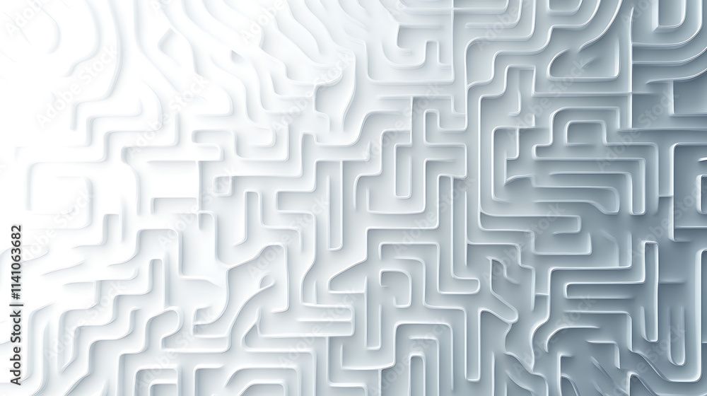 Aufkleber A gradient background transitioning from white to light gray with a subtle maze-like pattern, suitable for creative concepts