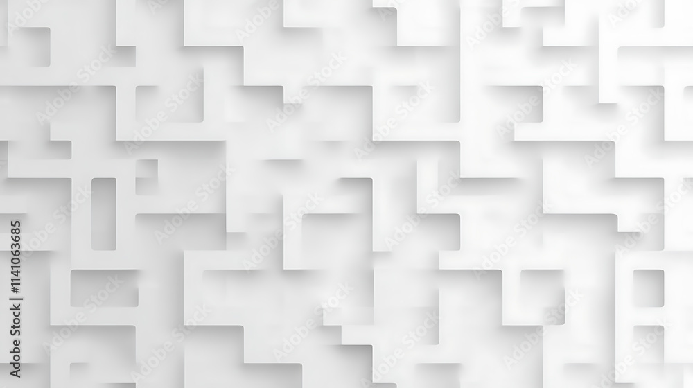 Leinwandbilder A gradient background transitioning from white to light gray with a subtle maze-like pattern, suitable for creative concepts