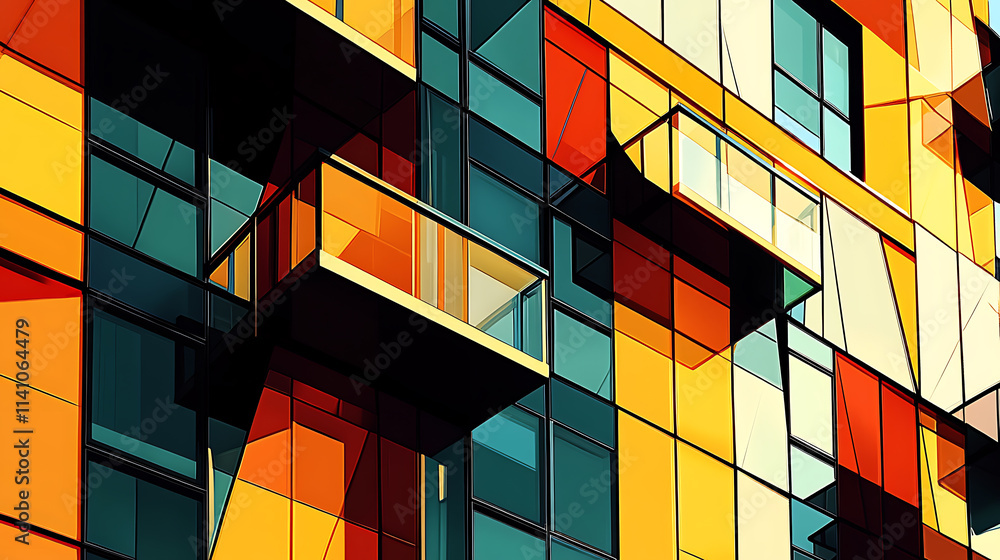 Poster isolated blank billboard on a modern building facade with illuminated windows at night