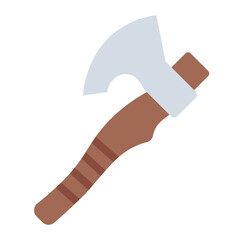 Battle Axe flat icon warrior viking weapon