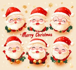 Christmas and New Year's decorations from our modern collection, including Santa Claus figurines