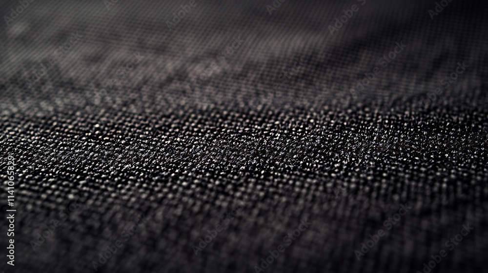 Poster A small dark black pattern on silk fabric creating a textured background with a unique combination of lines colors and shadows perfect for a copy space image