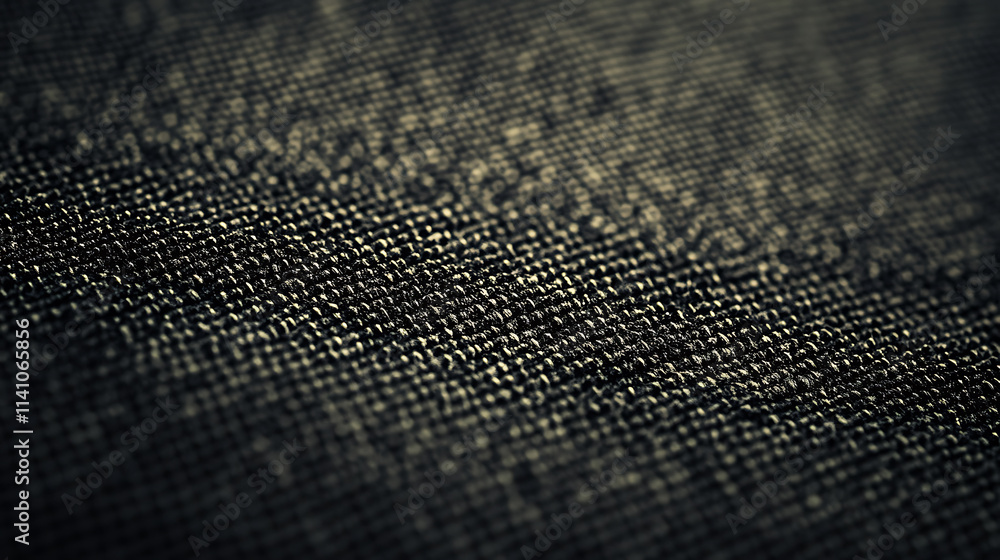 Aufkleber A small dark black pattern on silk fabric creating a textured background with a unique combination of lines colors and shadows perfect for a copy space image