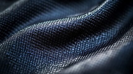 A small dark black pattern on silk fabric creating a textured background with a unique combination of lines colors and shadows perfect for a copy space image