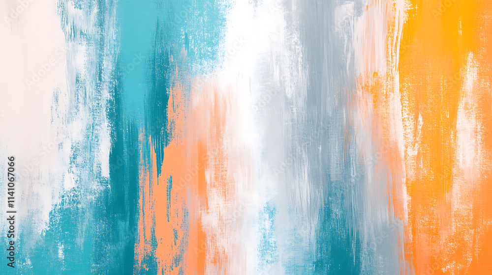 Poster Skillfully layered brush strokes create an abstract modern art painting