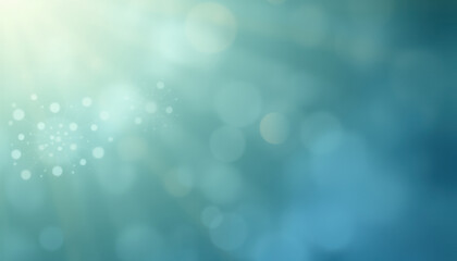 Obraz premium Abstract Teal Background With Soft Bokeh Lights