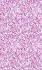 Neon Bloom Digital Abstract Allover Design Pattern
