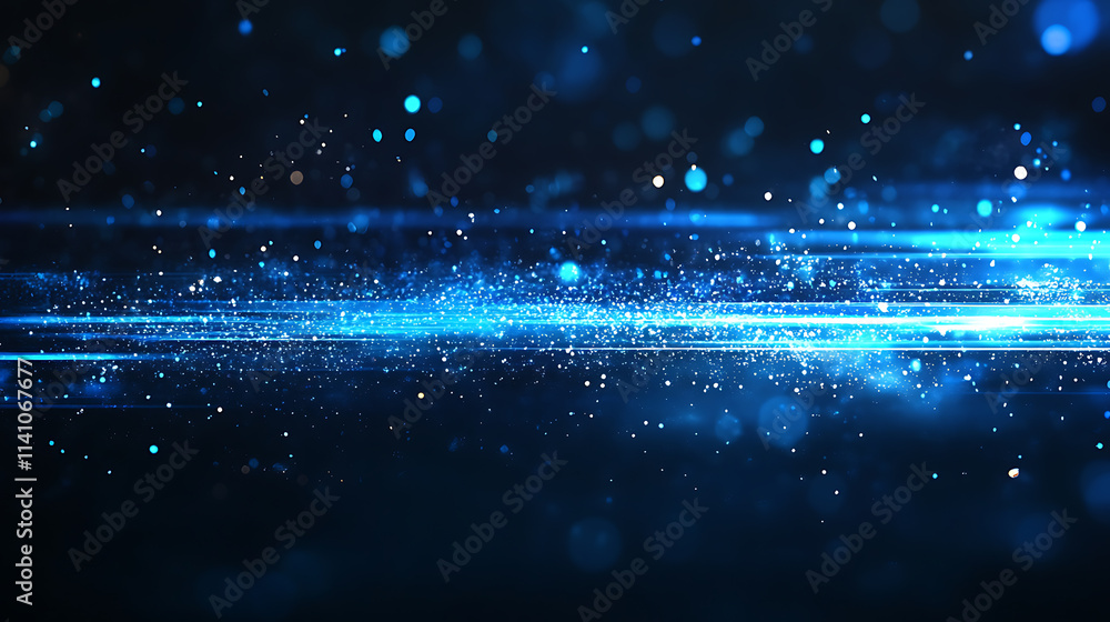 Aufkleber abstract blue bokeh lights background ideal for festive and elegant designs