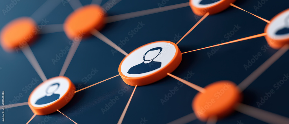 Poster visualize target audience with interconnected profiles in network