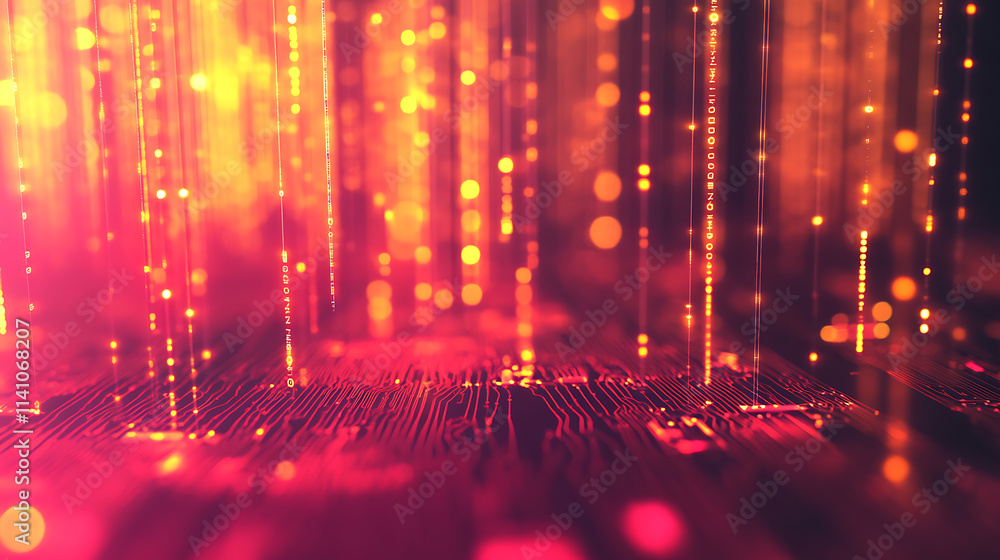 Poster abstract circuit board futuristic technology processing background