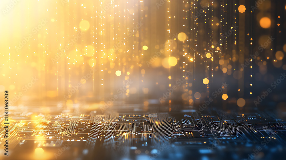 Poster abstract circuit board futuristic technology processing background