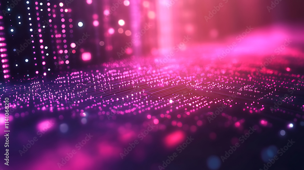 Poster Abstract circuit board futuristic technology processing background