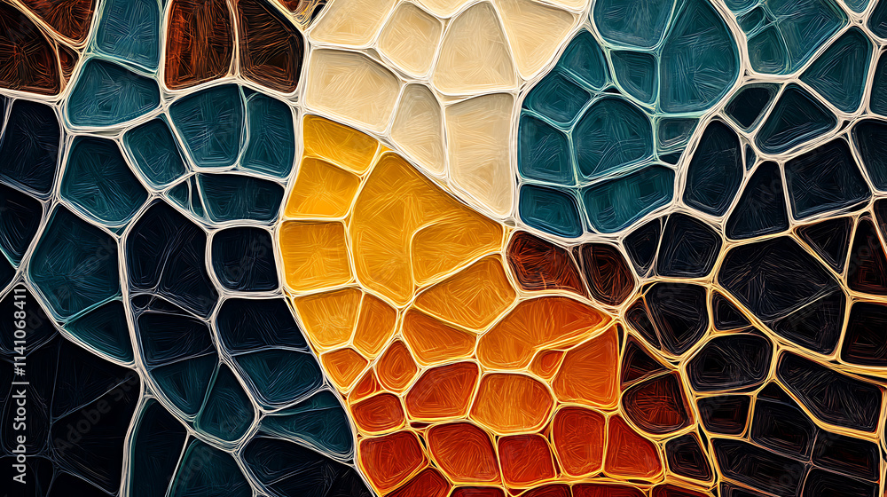 Aufkleber abstract delaunay voronoi trianglify generative art background illustration