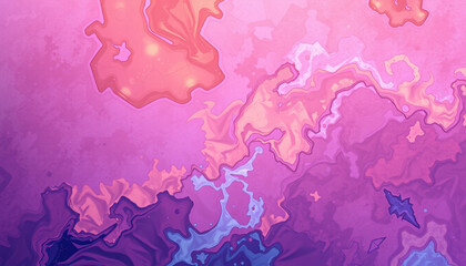 Abstract Pink Purple Swirling Fluid Art Design
