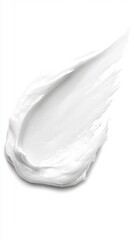 Whipped cream, tasty white ice cream, a creamy swirl, all on a white backdrop