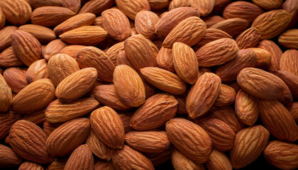 Fototapeta premium Wallpaper full of almonds