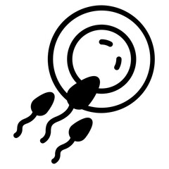 Spermatozoon icon isolated on white background. Vector illustration.