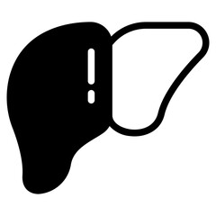 Human liver organ icon