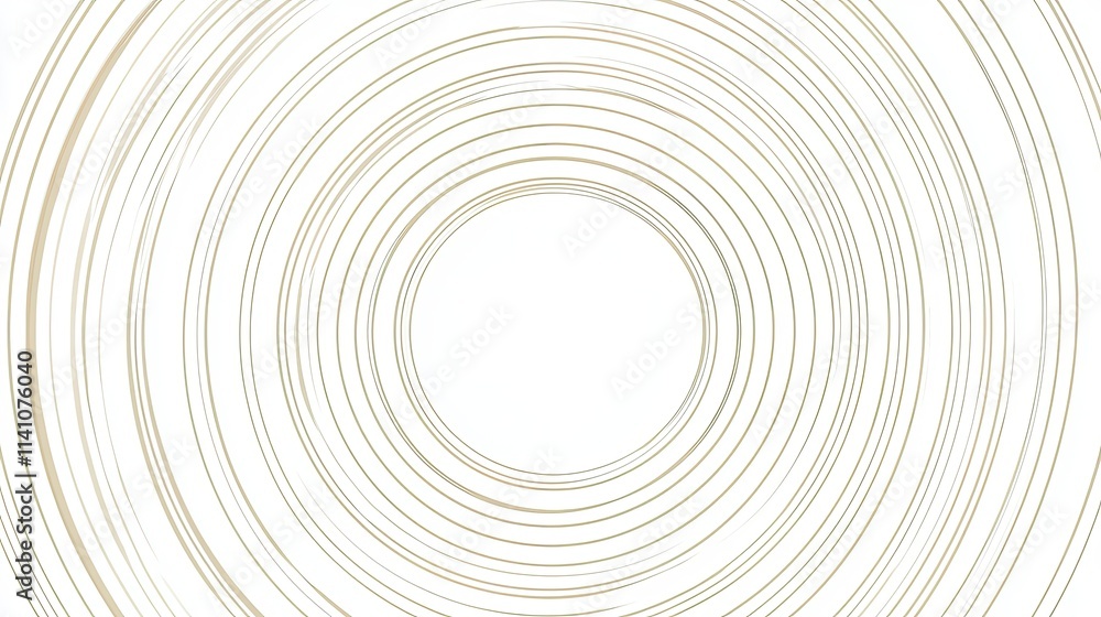 Poster abstract concentric circles creating a minimalist design with a central void.