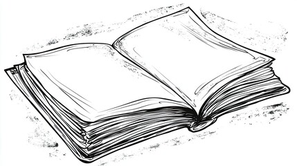 An open book with blank pages, symbolizing potential and creativity.