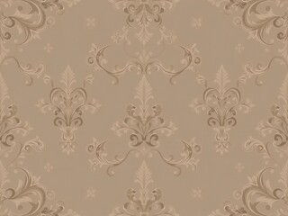 Intricately designed seamless damask wallpaper featuring elegant floral motifs and intricate scrolling patterns, design, ornate, regal